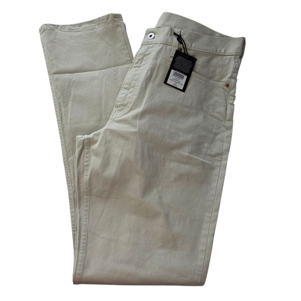 Buck Mason Ford Standard Jean Oyster Roper Twill 33x34 Off White Pants NWT $138